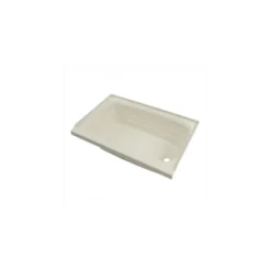 Lippert Components Better Bath 24" X 36" Parchment Right Hand Center Drain Bathtub