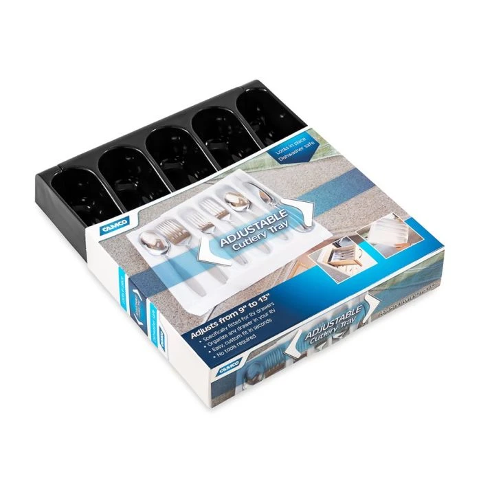 Camco RV Adjustable Cutlery Tray 1 Camco RV Adjustable Cutlery Tray