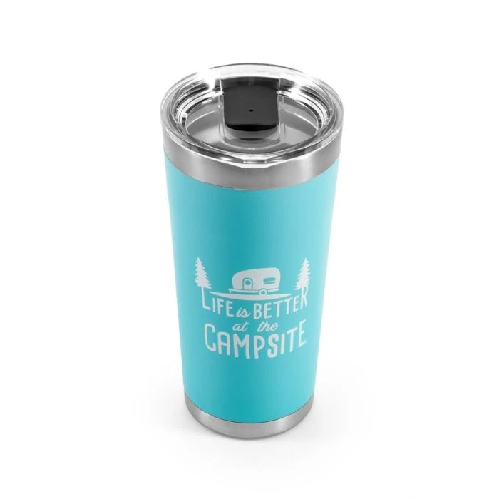CAMCO Life Is Better At The Campsite Cool Blue 20 Oz Tumbler 1 CAMCO Life Is Better At The Campsite Cool Blue 20 Oz Tumbler