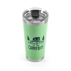 CAMCO Life Is Better At The Campsite Green 20 Oz Tumbler