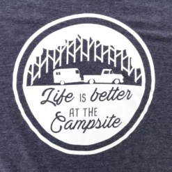 CAMCO Life Is Better At The Campsite Navy Shirt 9 CAMCO Life Is Better At The Campsite Navy Shirt -Indoor Living Store 53212 out a z
