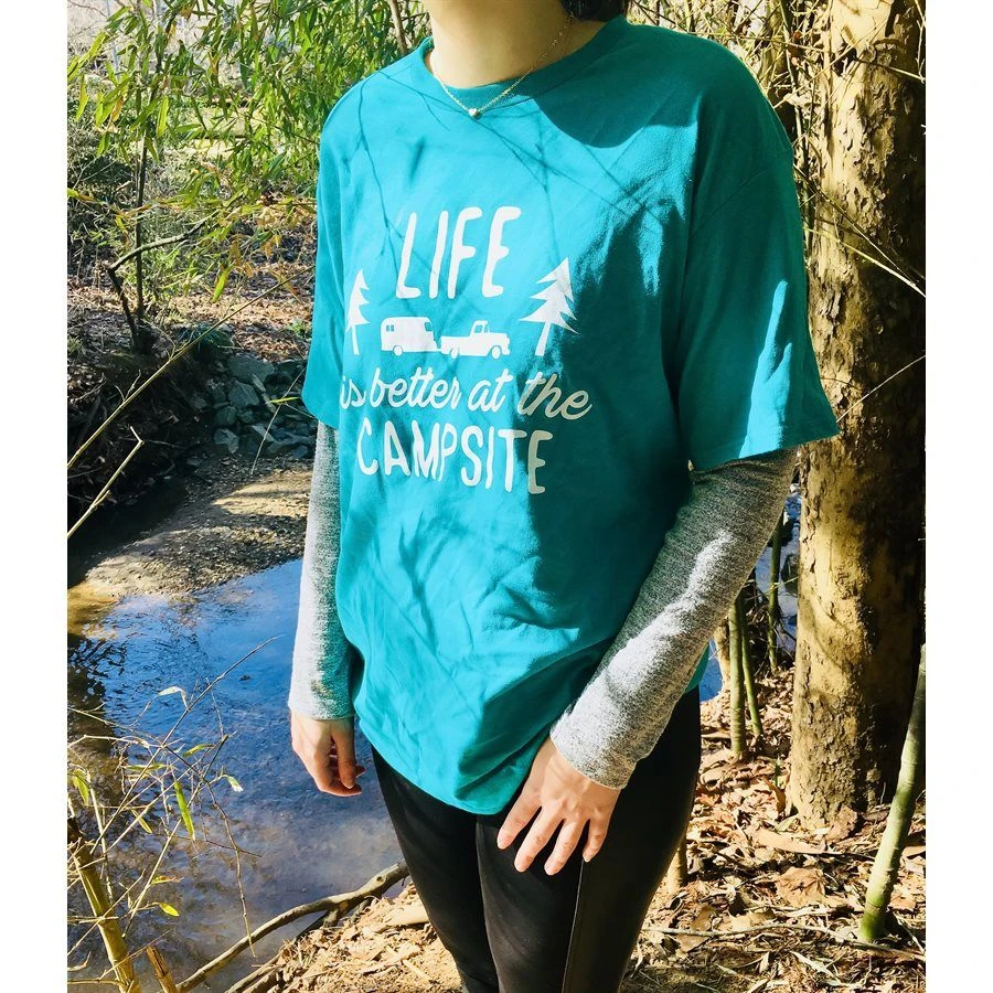 CAMCO Life Is Better At The Campsite Teal Shirt 2 CAMCO Life Is Better At The Campsite Teal Shirt - Image 2