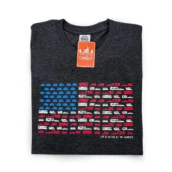 CAMCO Life Is Better At The Campsite Charcoal Patriotic Shirt 9 CAMCO Life Is Better At The Campsite Charcoal Patriotic Shirt -Indoor Living Store 53272 z