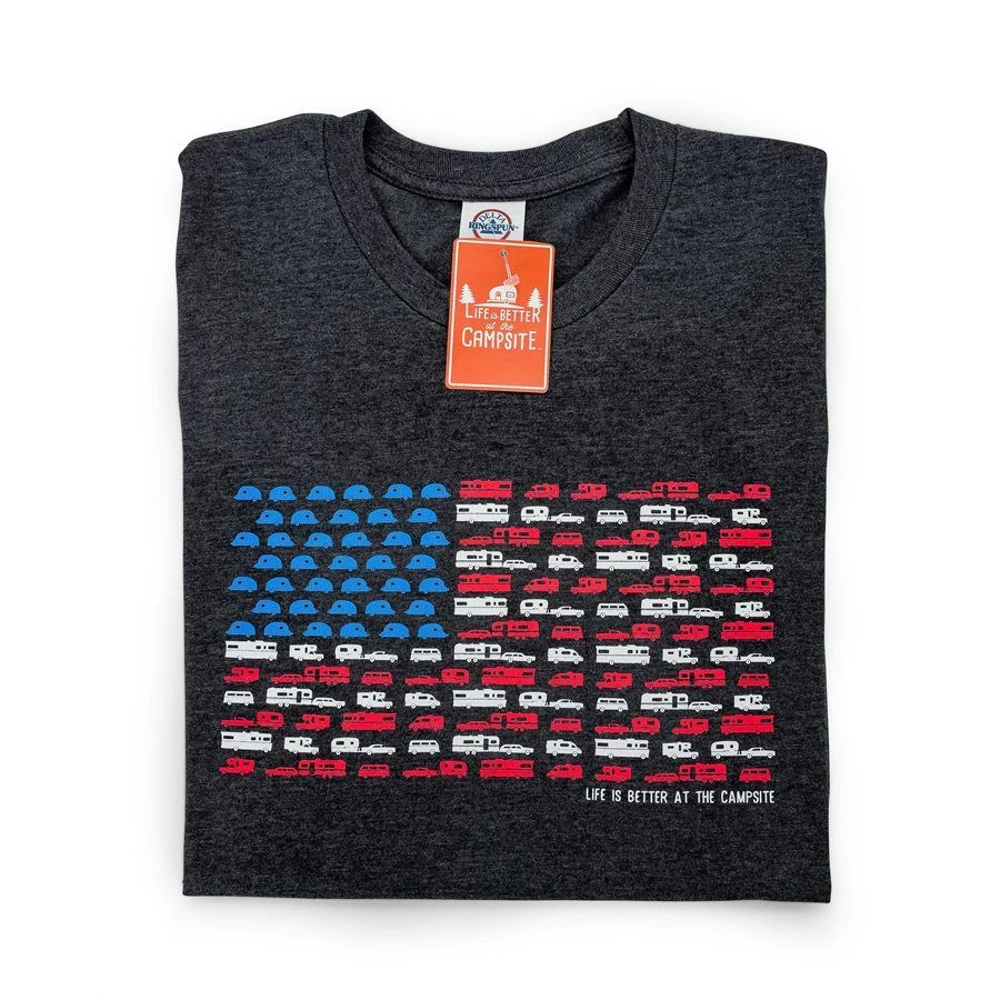 CAMCO Life Is Better At The Campsite Charcoal Patriotic Shirt 4 CAMCO Life Is Better At The Campsite Charcoal Patriotic Shirt - Image 4
