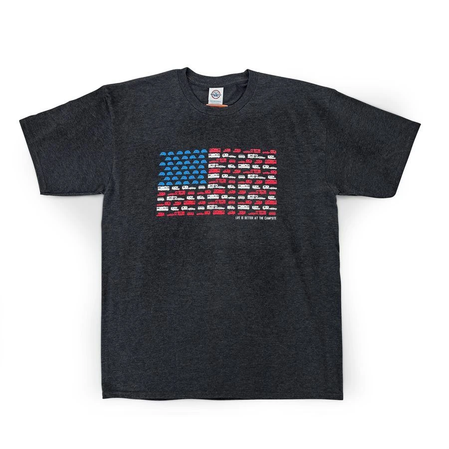 CAMCO Life Is Better At The Campsite Charcoal Patriotic Shirt 6 CAMCO Life Is Better At The Campsite Charcoal Patriotic Shirt - Image 6