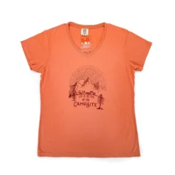 CAMCO Life Is Better At The Campsite Terracota Sunrise V-Neck Shirt