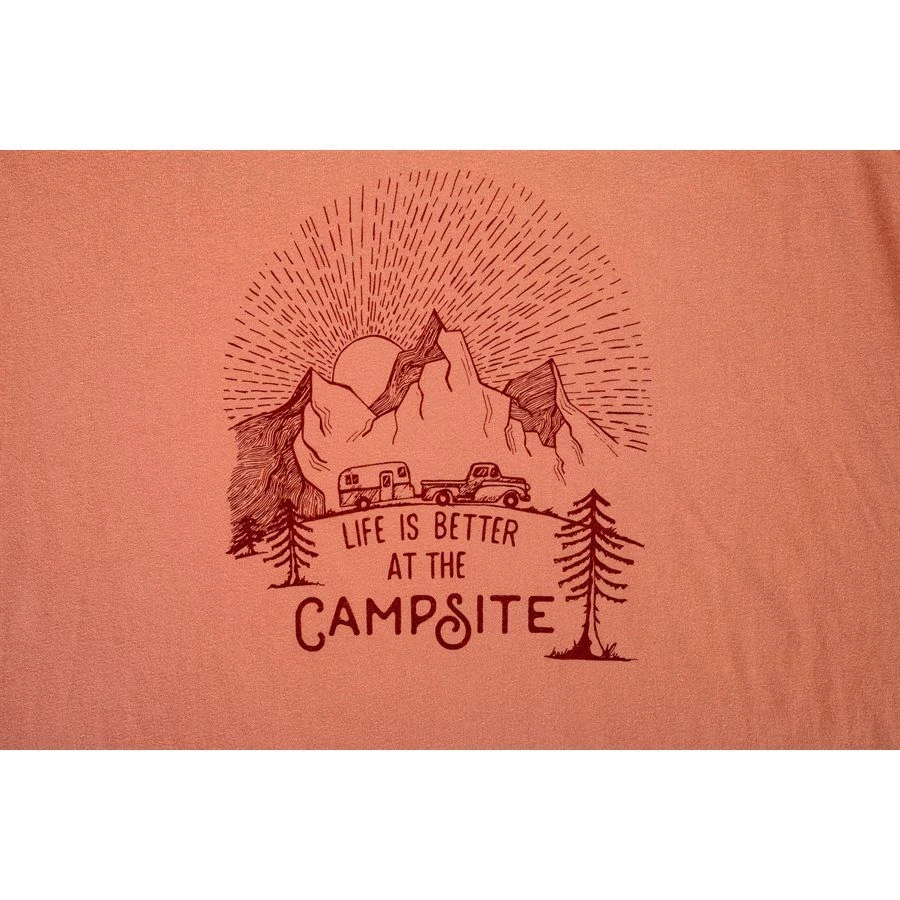 CAMCO Life Is Better At The Campsite Terracota Sunrise V-Neck Shirt 2 CAMCO Life Is Better At The Campsite Terracota Sunrise V-Neck Shirt - Image 2