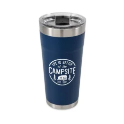 Camco Life Is Better At The Campsite Navy Stainless Steel, 20 Oz Tumbler