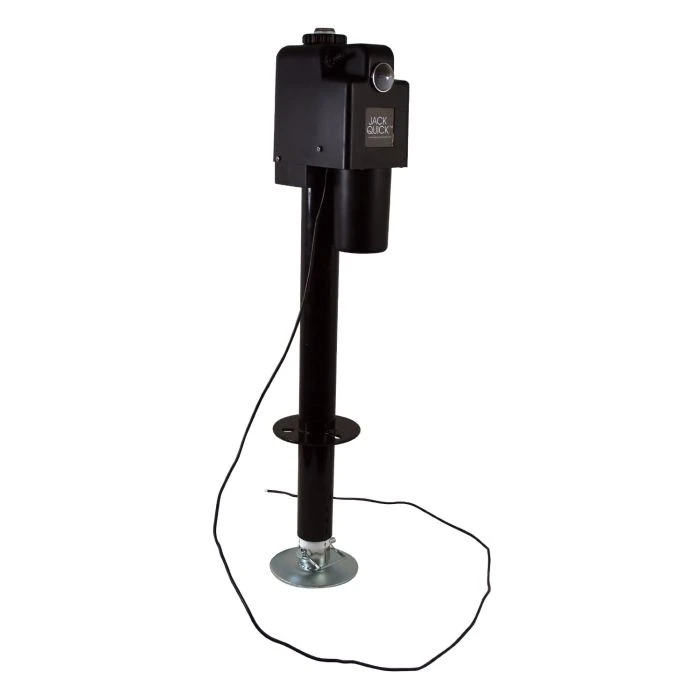 Quick Products Jack Quick Black 3650lb Electric Tongue Jack With Adjustable Foot 1 Quick Products Jack Quick Black 3650lb Electric Tongue Jack With Adjustable Foot