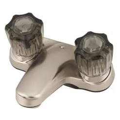 Empire Brass Company Brushed Nickel Lavatory Faucet With Smoke Knobs