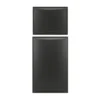 Dometic DM2852/DM2862/NDR1062 Refrigerator Upper & Lower Brushed Black Raised Americana Door Panel Set