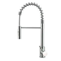Lippert Components SS Flow-Max Deck Mount Pull Down Spout Single Lever Kitchen Faucet