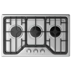 Contoure Deluxe Stainless Steel 3-Burner Built-in Electronic Ignition Gas Cooktop
