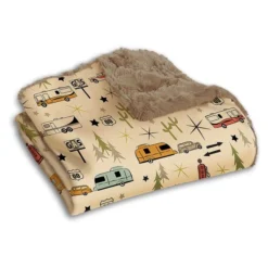 Camp Casual The Throw - Road Trip In Retro Print/Gray