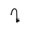Kitchen Gooseneck Black Matte Stainless Steel American Brass Faucet