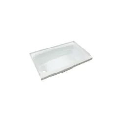 Lippert Components Better Bath 27" X 54" White Left Hand Center Drain Bathtub