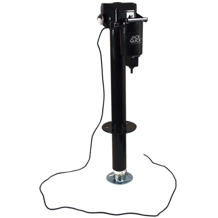 Quick Products Jack Quick Black 3250lb Electric Tongue Jack With Dual Lights And Adjustable Foot 1 Quick Products Jack Quick Black 3250lb Electric Tongue Jack With Dual Lights And Adjustable Foot