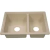 Lippert Parchment 25" X 17" Double Bowl Sink