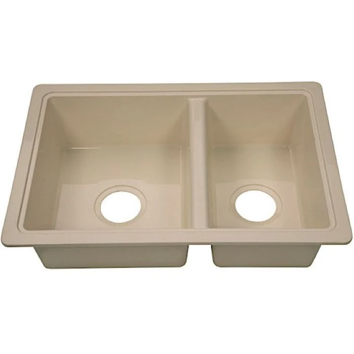 Lippert Parchment 25" X 17" Double Bowl Sink 1 Lippert Parchment 25" X 17" Double Bowl Sink