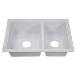Lippert White 25"x17" Double Bowl Sink