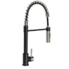 Lippert Flow Max Black/Stainless Steel Coiled Pull-Down Kitchen Faucet
