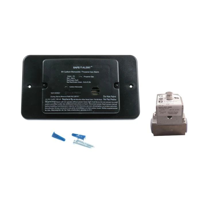 Safe-T-Alert Combination CO/LP 25 Series Alarm W/ Trim Ring & Solenoid Valve - Black 1 Safe-T-Alert Combination CO/LP 25 Series Alarm W/ Trim Ring & Solenoid Valve - Black