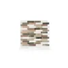 Patrick Industries Milano Argento Kitchen/Bathroom Smart Backsplash Tiles - 4 Pack