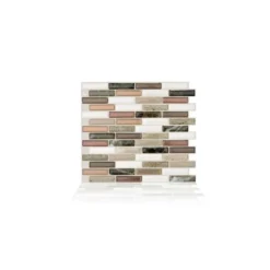 Patrick Industries Milano Argento Kitchen/Bathroom Smart Backsplash Tiles - 4 Pack