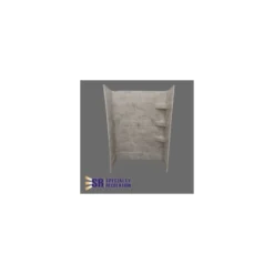 Specialty Recreation 24" X 36" X 66" Grand Teton Brown And Gold Travertine Pattern Shower Surround