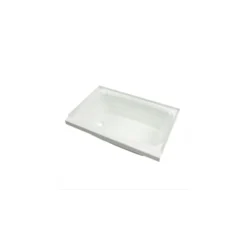 Mobile Outfitters 36" X 24" White Left Hand Drain Full Bathtub