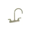 Empire Brass Company Brushed Nickel Teapot Handle Gooseneck Kitchen Faucet