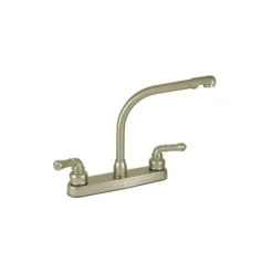 Empire Brass Company Brushed Nickel Teapot Handle High Rise Kitchen Faucet