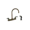 Empire Brass Company Oil Rubbed Bronze Teapot Handle Gooseneck Kitchen Faucet With Spray Kit